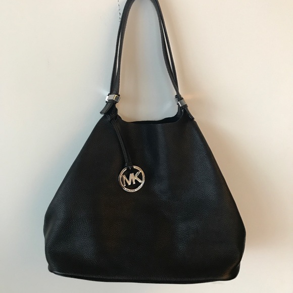 michael michael kors brown leather colgate grab bag